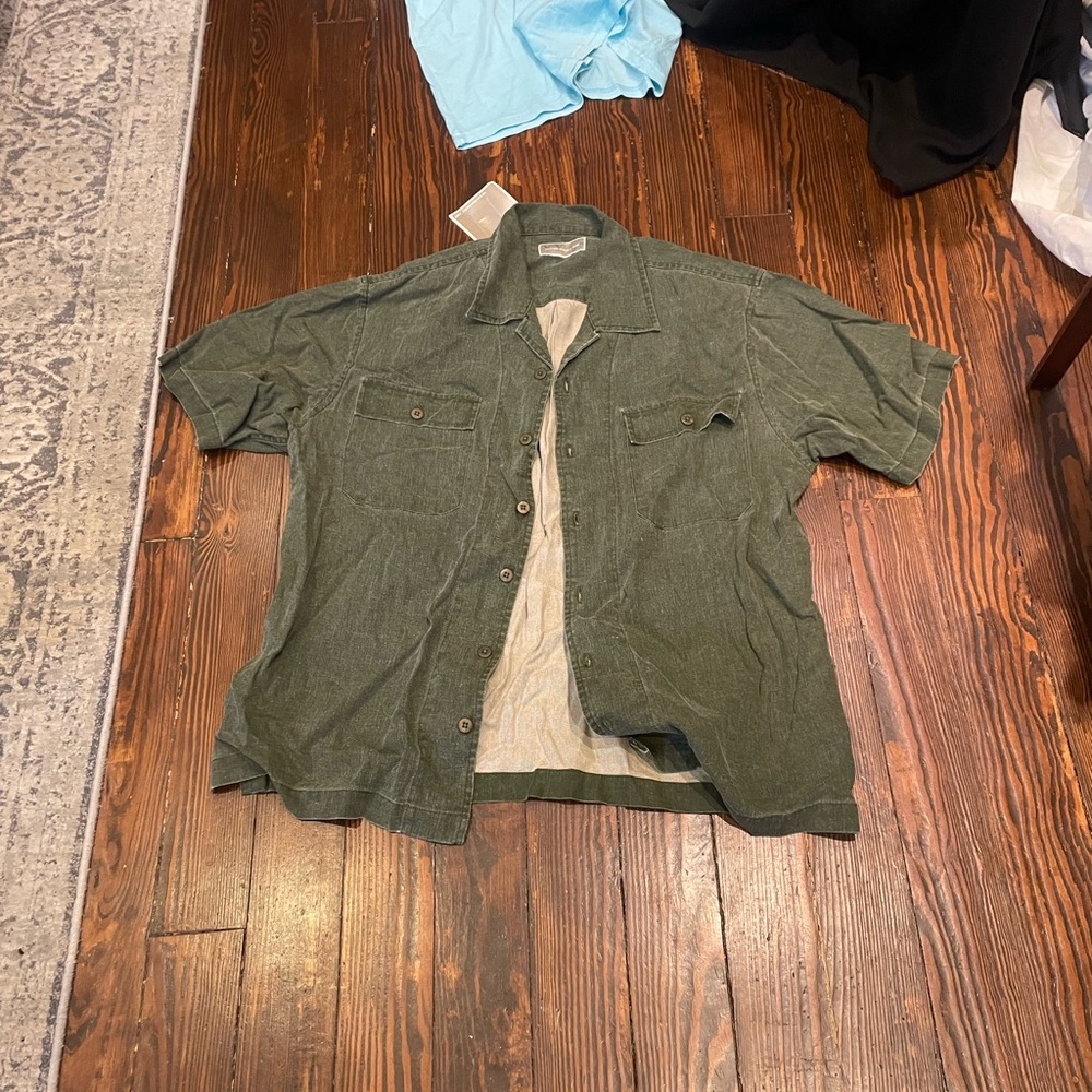 Men's Green Short Sleeve Jacket